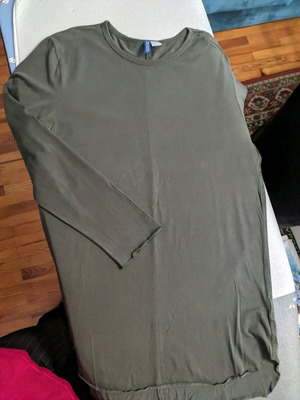 H&M long-sleeve mako shirt like new, green, size S