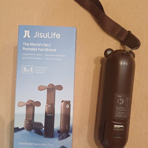 JisuLife LIFE8 PLUS Portable Handheld Fan new, 4500mAh battery