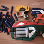 Nerf blasters set used with darts