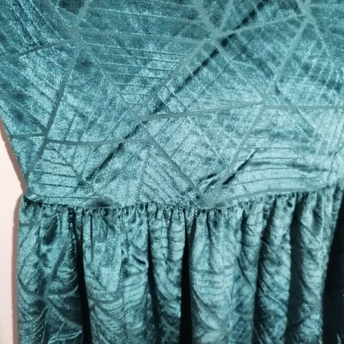 Miss Selfridge dress used, green, size M, velvet summer style
