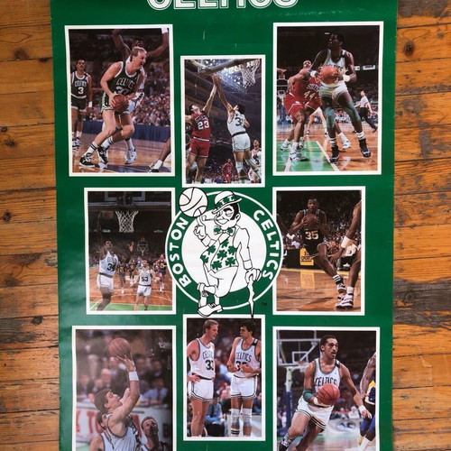 Boston Celtics 1990 poster used, authentic Starline 56x86cm