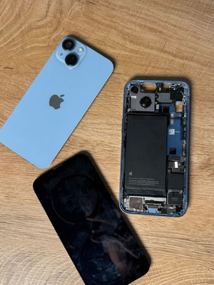 iPhone 14 parts used, genuine screen, battery, back glass