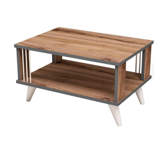 Coffee table with brown melamine surface 70x50 cm like new