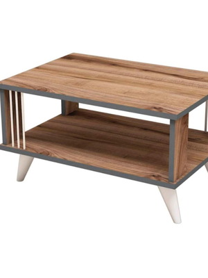 Coffee table with brown melamine surface 70x50 cm like new