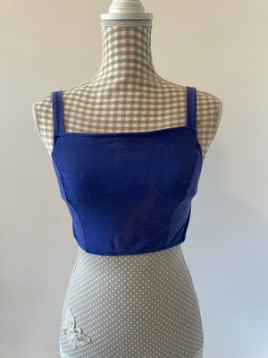 Benetton crop top μεταχειρισμένο, μέγεθος M, μπλε