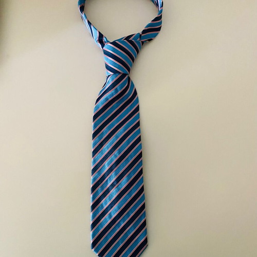 Glou tie new 100% silk blue turquoise