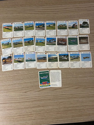 Yperatou Sports Planes used, collection of 24 small cards