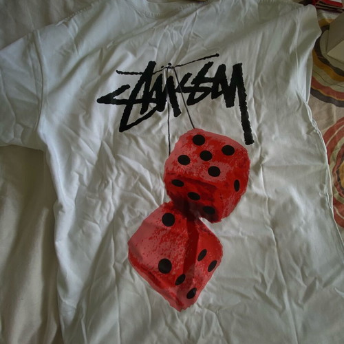 Stussy T-shirt white new, size M
