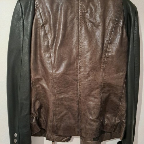 Leather jacket like new, black-brown, size L