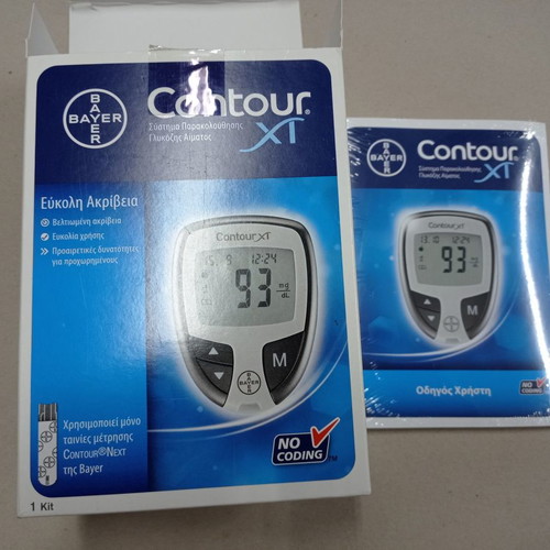 Bayer Contour XT glucose meter device used