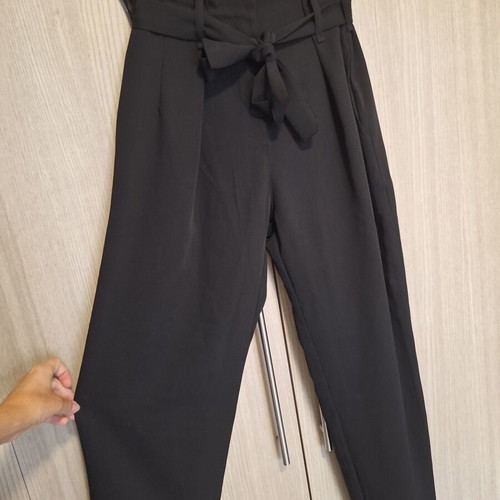 Don't Speak High-Waisted Black Paperbag Trousers with Belt, Size M