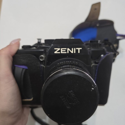 Zenit 122 SLR camera with Helios lens and case, untested
