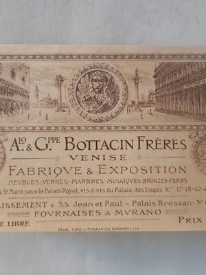 Bottacin Freres Venice advertising with map used