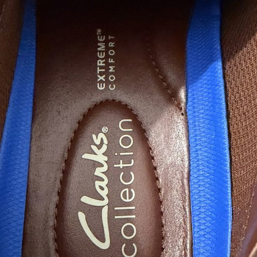 Clarks Brantin Plain men's shoes, size 43, brown leather