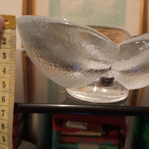 Kosta Boda Sweden Handmade Glass Candleholder Tulip New