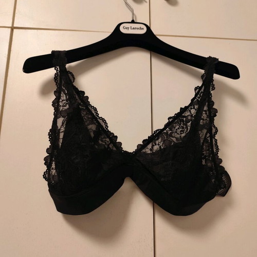 Bralette black lace XXL like new H&M