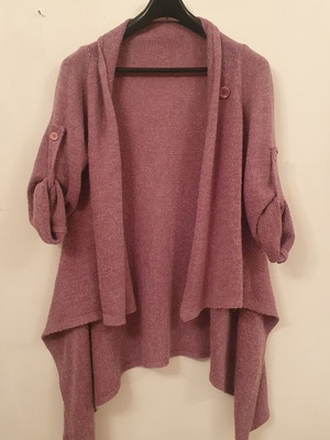 Wool sweater used, purple, size XXL