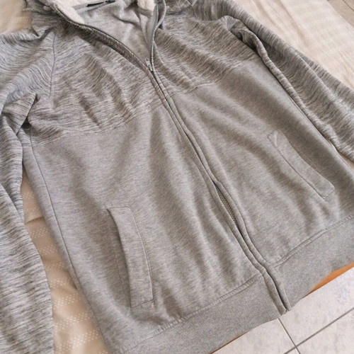 Cardigan used gray with hood, size M