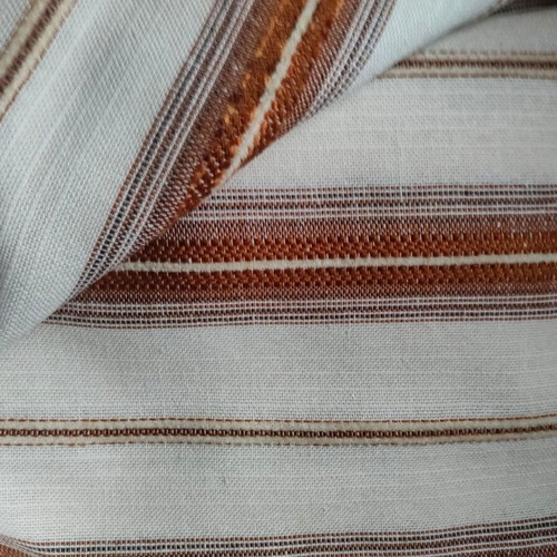 Traditional handwoven fabric loom new, terracotta and green