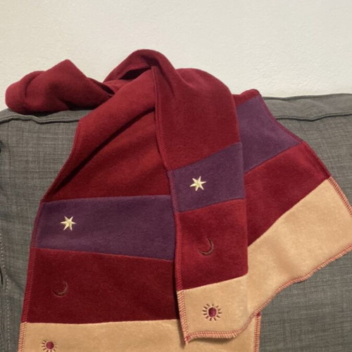 Vintage scarf like new with sun, moon and star