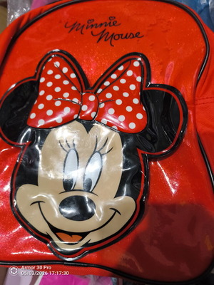 Children's shoulder bag used, multicolor Minnie Mouse design