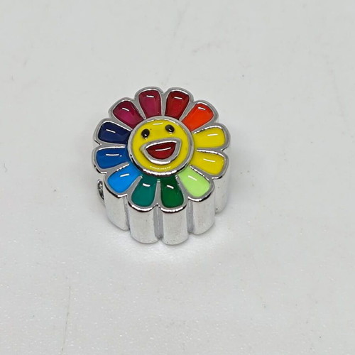 Rainbow Flower Sunshine Charm like new for bracelet with colorful enamel