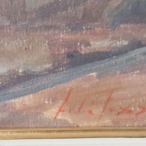 Ach. Aivazoglou Oil Painting on Canvas like new, Green Line Cyprus