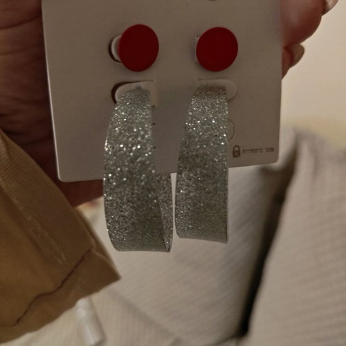 Earring set new red and silver
