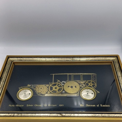 Vintage Rolls Royce Silver Ghost 1911 framed decoration used