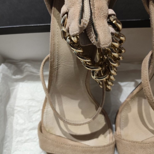 Glamazons leather sandals, beige, size 38