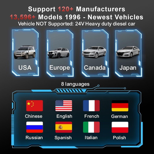 Konnwei KW906 OBD2 Diagnostic Scanner Bluetooth 5.2 New
