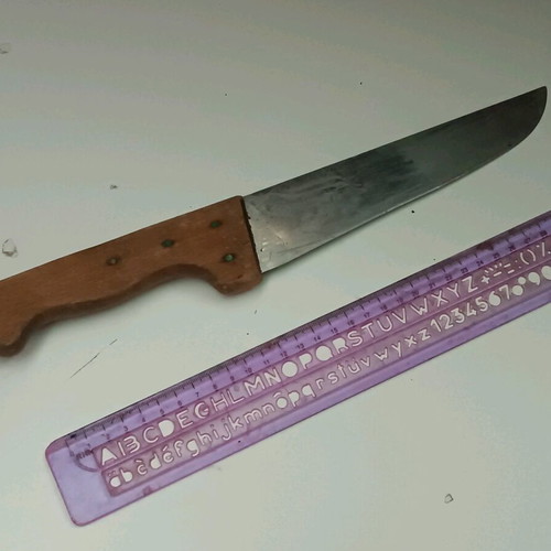 Meat knife used, old