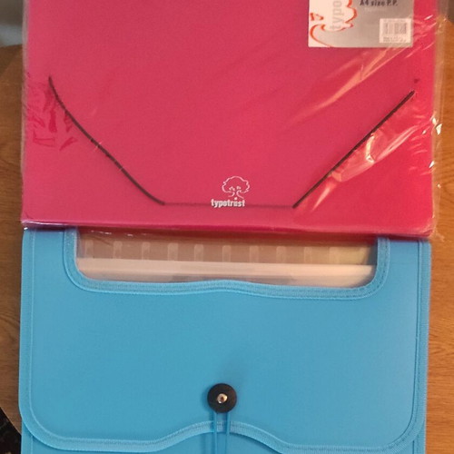 Expanding file folders with elastic, set of 2, like new