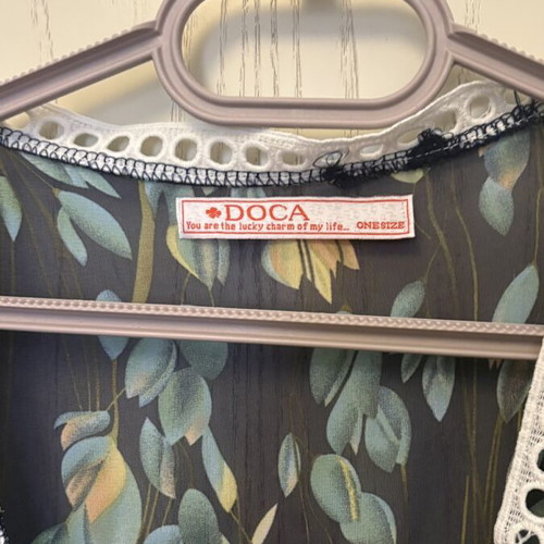 Doca kaftan with floral print, one size