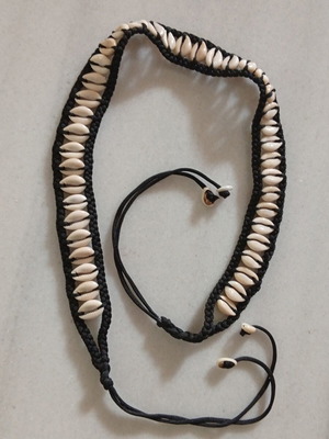 Boho handmade belt with real shells macrame style, like new