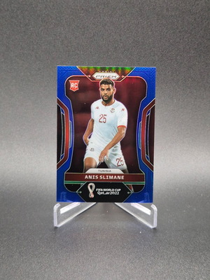 2022 Panini Prizm World Cup Qatar Blue Prizm Anis Slimane #192 Rookie Card used