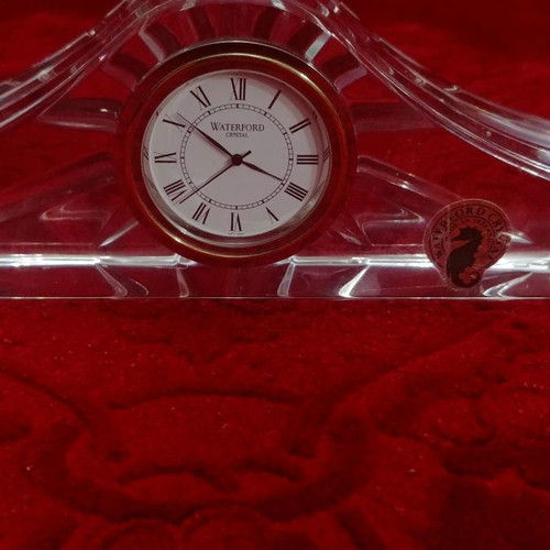 Waterford Ashton vintage crystal table clock new