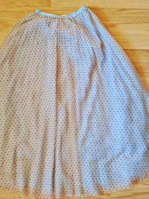 Blue Long Pleated Tulle Summer Skirt Reserved S like new