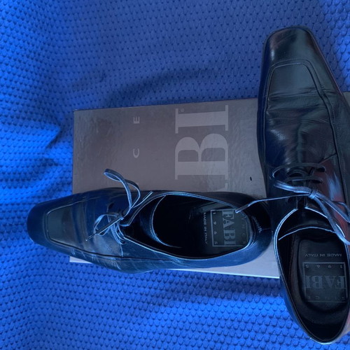 FABI leather shoes with laces like new, size 44, black