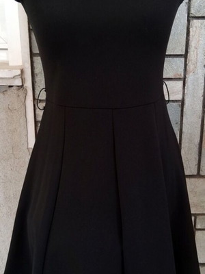 Black Sleeveless Mini Dress Skater Fit-and-Flare Like New