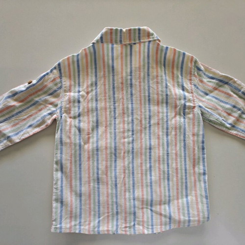 H&M baby shirt 12-18 months like new, striped pastel colors