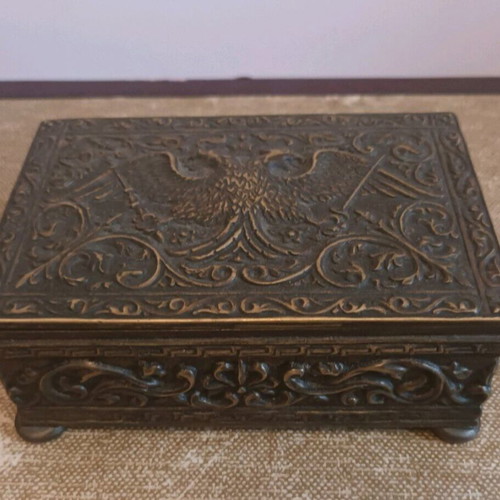 Antique Jewelry Box 1950 used, 13x9x5 cm