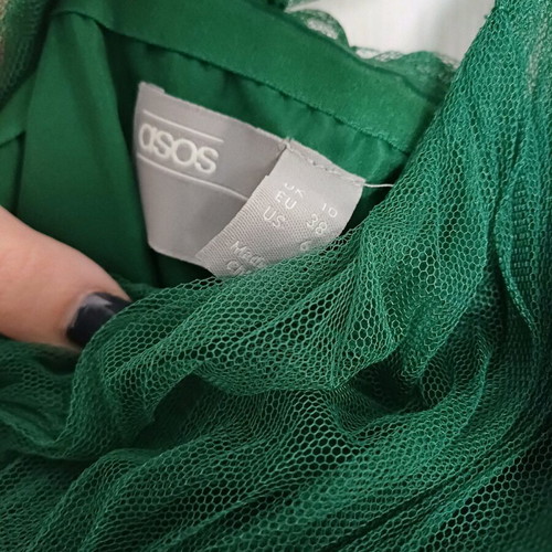 Φόρεμα πλισέ πράσινο Asos σαν καινούργιο