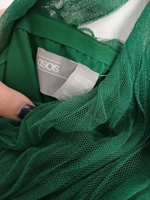 Φόρεμα πλισέ πράσινο Asos σαν καινούργιο