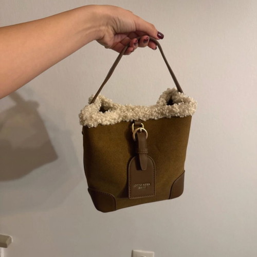 Suede brown handbag new
