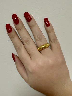 Loisir golden vintage iconic chic ring made of S925 silver, like new