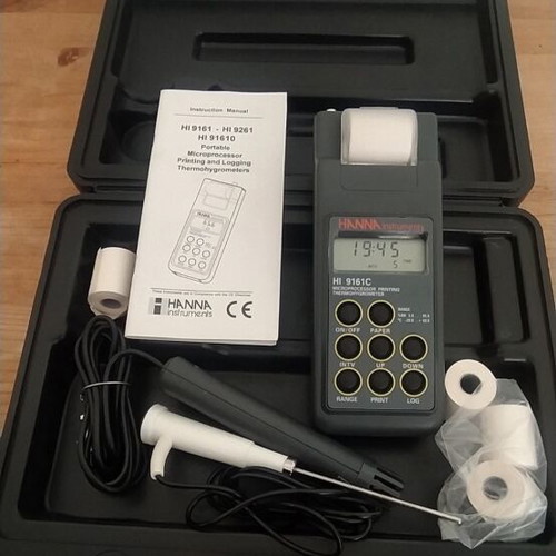 Hannah HI 9161C humidity and temperature data logger like new with printing