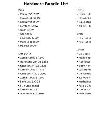 Large electronic and computer equipment pack used