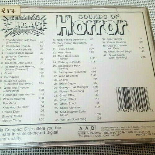 Sounds Of Horror CD used
