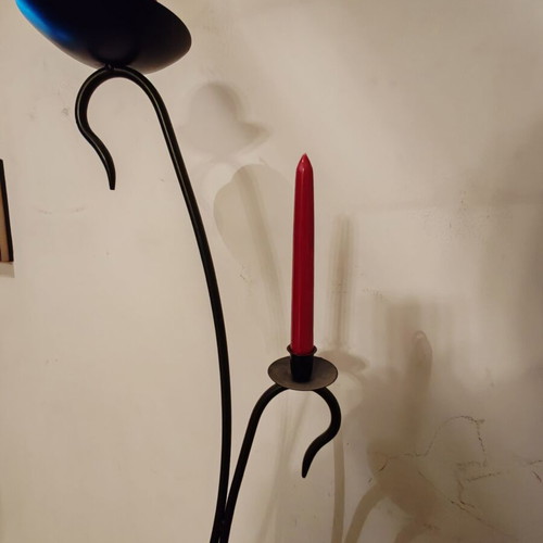 Fer Forgé Metal Candlestick Set like new with free mirror